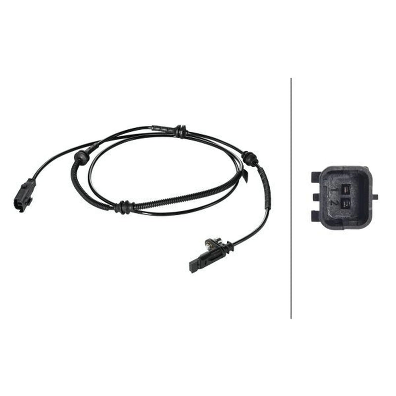 Hella ABS Wheel Speed Sensor Rear fits Citroën C6 2005-2012 2.2 2.7 3.0