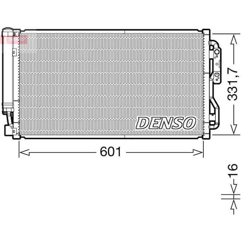 Denso Air Conditioning Condenser fits BMW 1 Sports Hatch 2011-2016