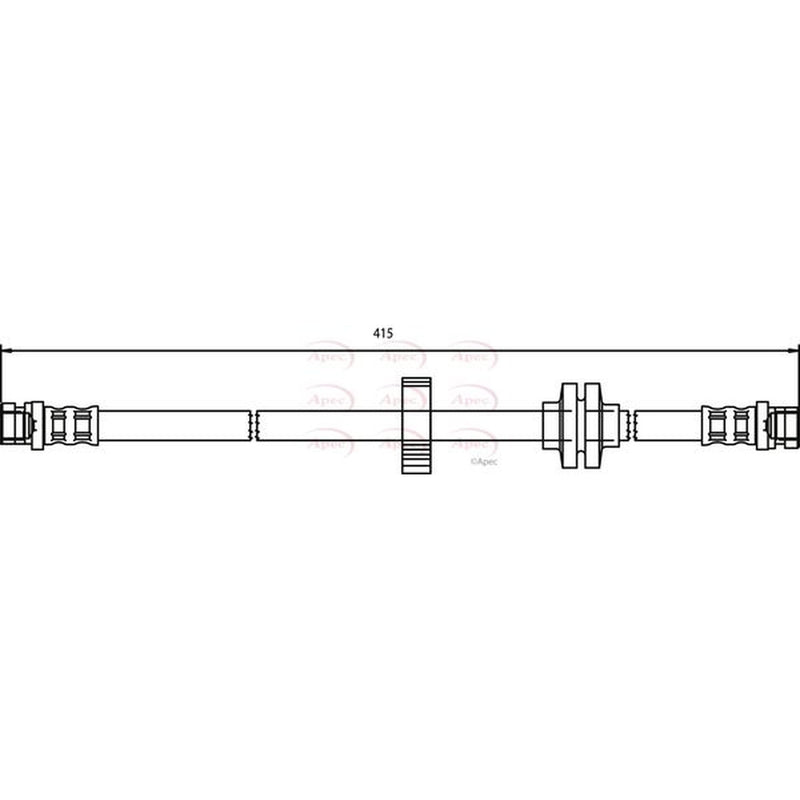 Apec Brake Hydraulic Hose Line Front fits Renault Espace 2002-2015