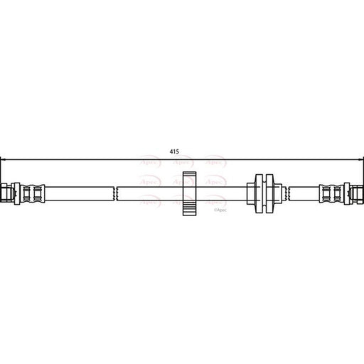 Apec Brake Hydraulic Hose Line Front fits Renault Espace 2002-2015