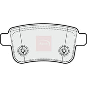 Apec Rear Brake Pad Set fits Mercedes-Benz Citan Dualiner 2012-2021