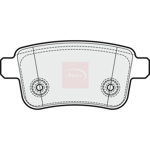 Apec Rear Brake Pad Set fits Mercedes-Benz Citan Dualiner 2012-2021
