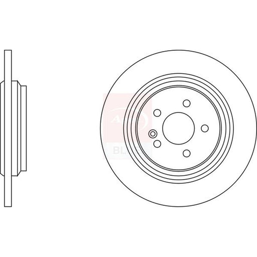 Apec 2 x Solid Brake Discs fits Mercedes-Benz M-Class 1998-2005
