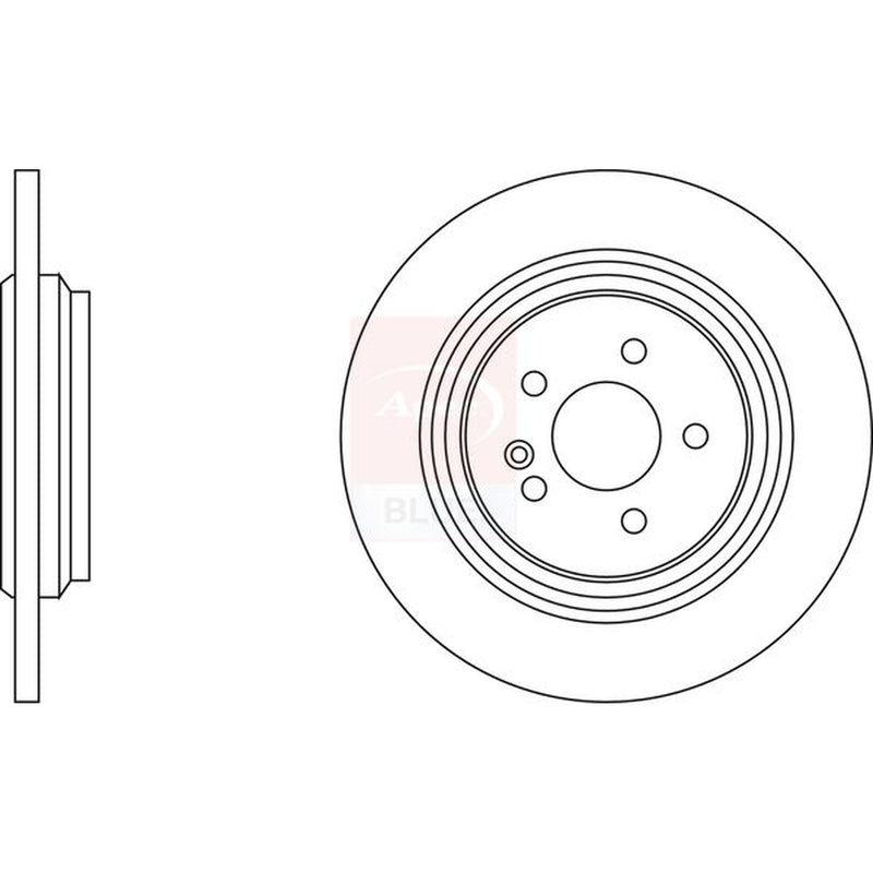 Apec 2 x Solid Brake Discs fits Mercedes-Benz M-Class 1998-2005