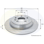 Comline Rear Brake Solid Discs & Pads fits Land Rover Freelander 2 2006-2014