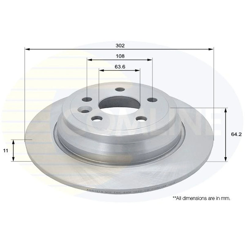 Comline Rear Brake Solid Discs & Pads fits Land Rover Freelander 2 2006-2014