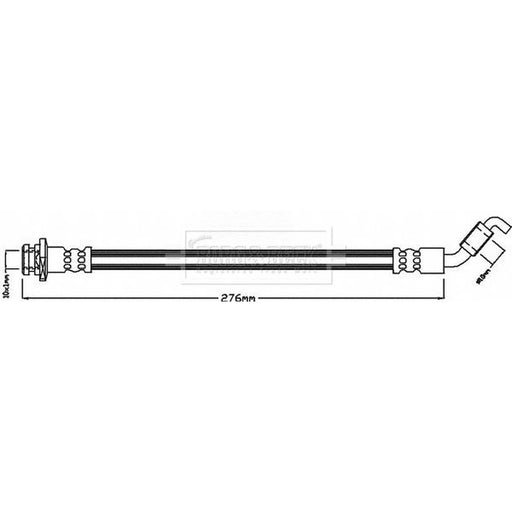 Borg & Beck Brake Hydraulic Hose Line Rear Right BBH8195