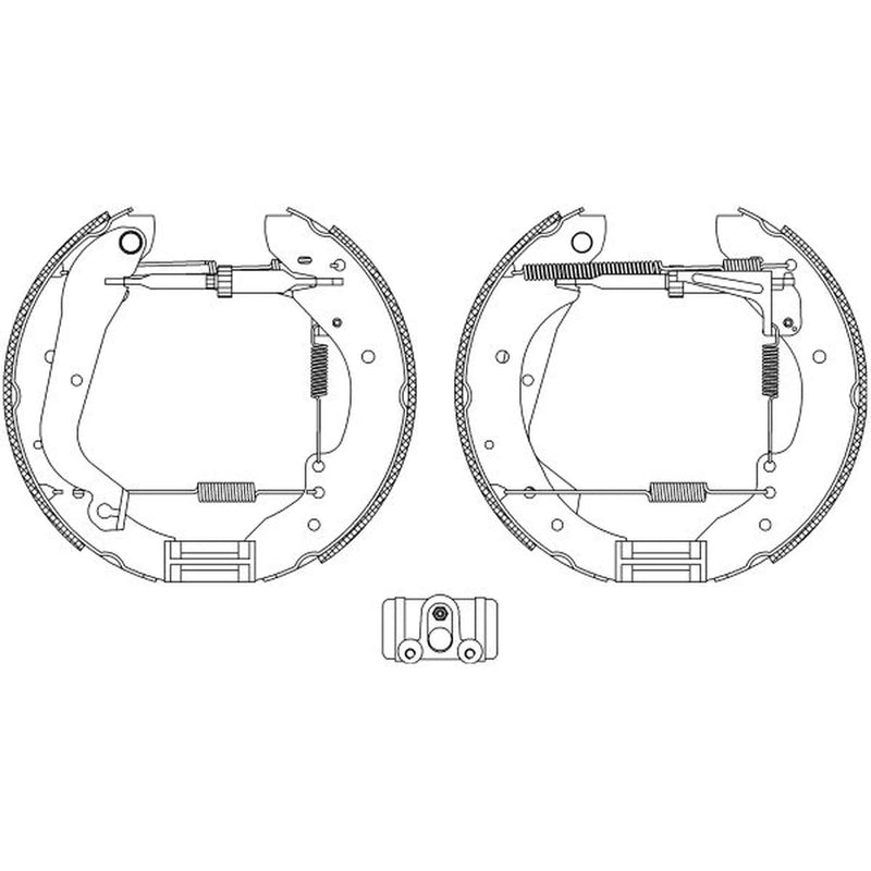 Mintex Brake Shoe Set Axle Kit fits Renault Trafic 1980-2001