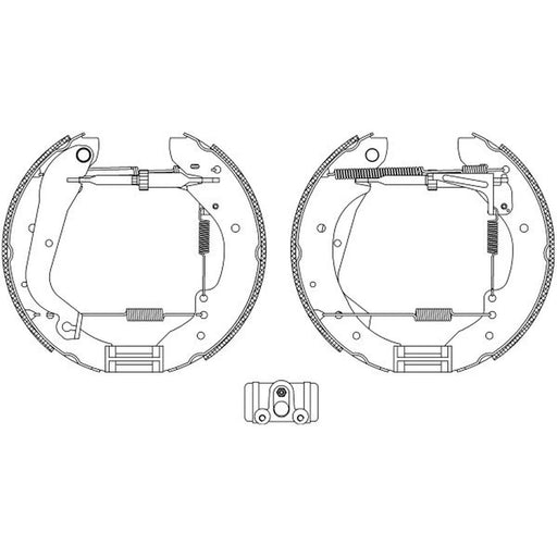 Mintex Brake Shoe Set Axle Kit fits Renault Trafic 1980-2001