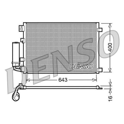 Denso Air Conditioning Condenser fits Nissan Qashqai +2 2007-2014 2.0