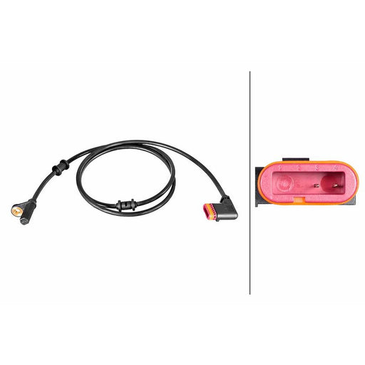 Hella ABS Wheel Speed Sensor Rear fits Mercedes-Benz Slc 2016-2018