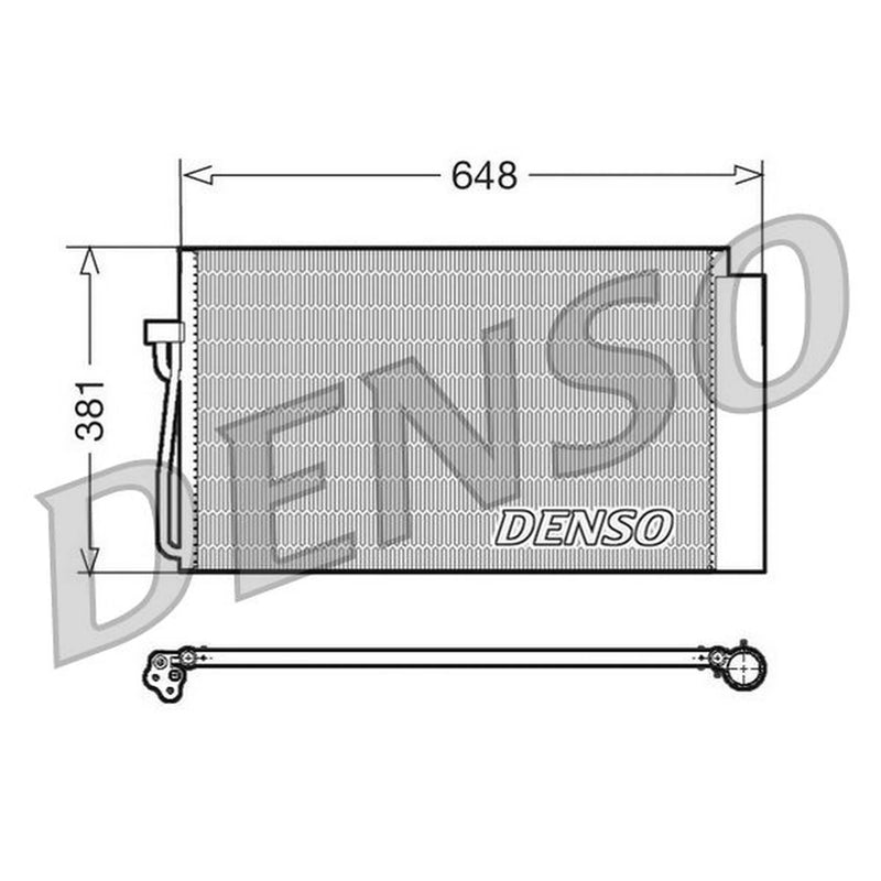 Denso Air Conditioning Condenser fits BMW 5 2002-2010