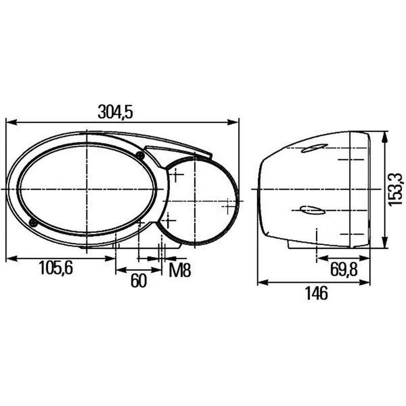 Hella Headlight Headlamp PY21W Right fits Fendt Vario 2013 on