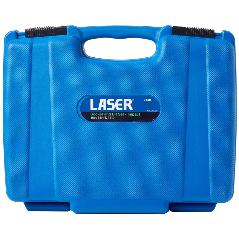 Laser Impact Bit & Socket Set 3/4"D, 1"D 16pc 7128 Laser - Dynamic Drive