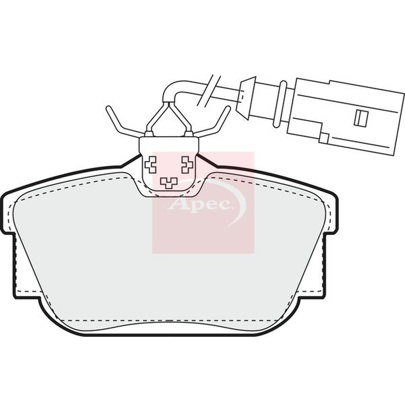Apec Rear Brake Pad Set fits Seat Alhambra 2000-2010 1.9