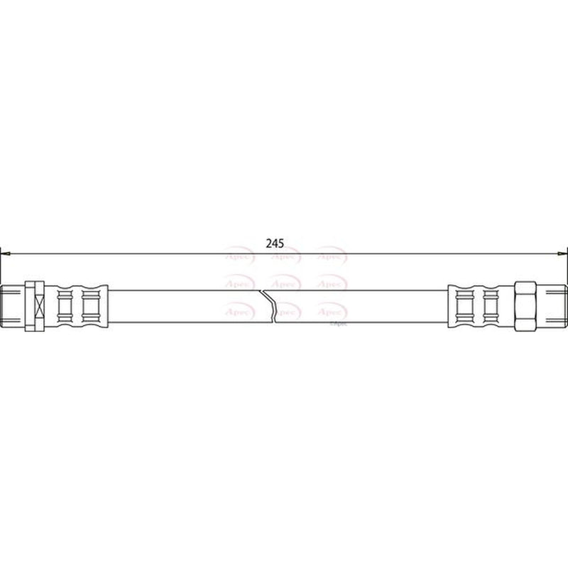 Apec Brake Hydraulic Hose Line Rear fits BMW Z3 1998-2003 2.8 3.0