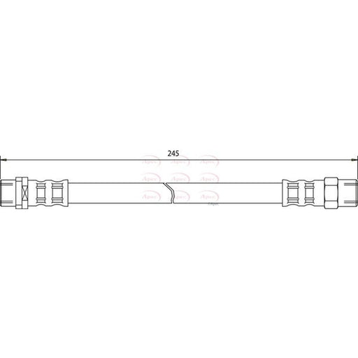 Apec Brake Hydraulic Hose Line Rear fits BMW Z3 1998-2003 2.8 3.0