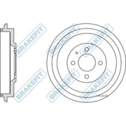 Apec Brake Drum Assembly Rear BDR9018