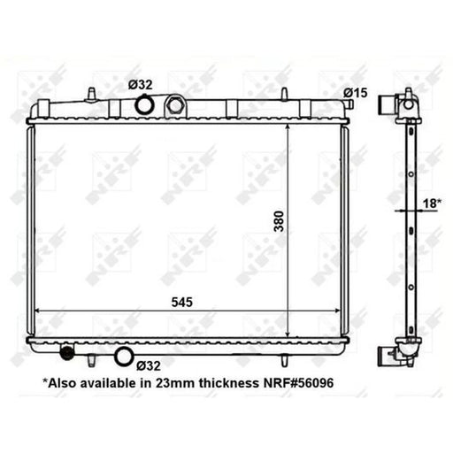 NRF Engine Radiator 56095