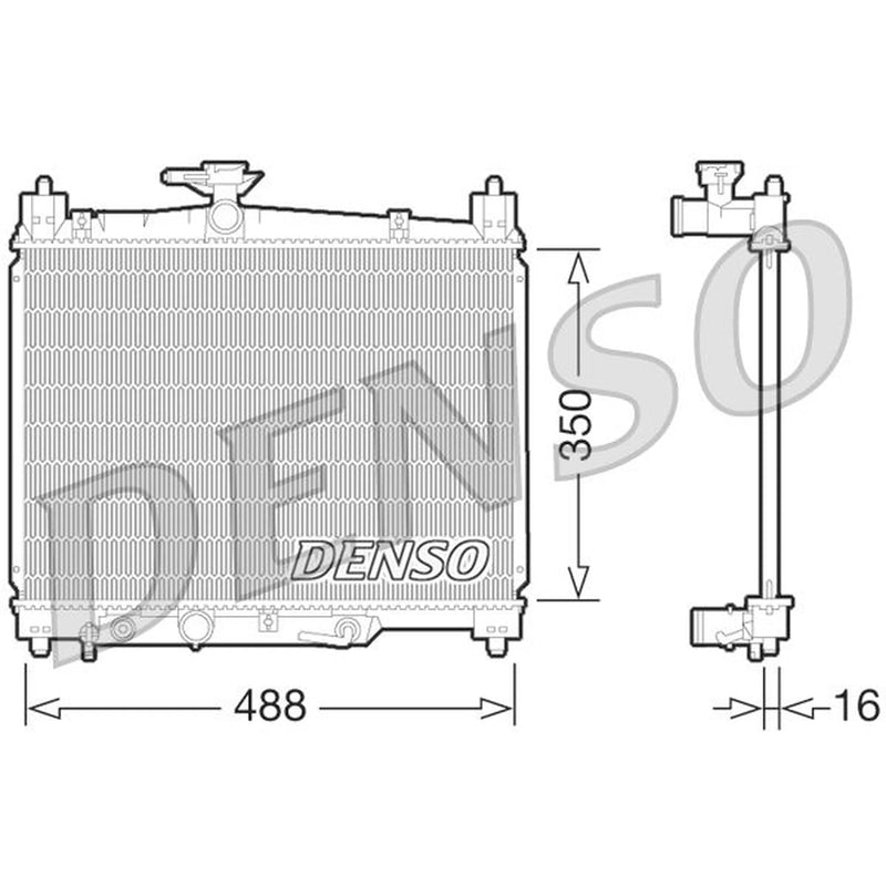 Denso Engine Radiator fits Toyota Yaris/Vitz 1999-2005 1.0