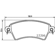 Mintex Front Brake Pad Set fits Citroën Xsara 1999-2005 2.0