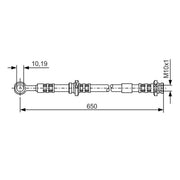 Bosch Brake Hydraulic Hose Line Rear Left fits Nissan Primera 2002-2008