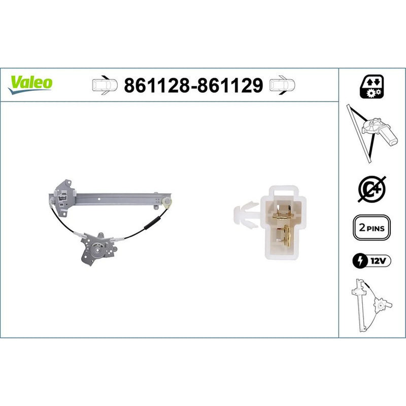 Valeo Electric Window Regulator Lifter Right Front 861129