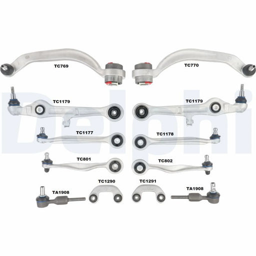 Delphi 12 x Control Arm Repair Kit Front fits Audi A4 B6 2000-2005