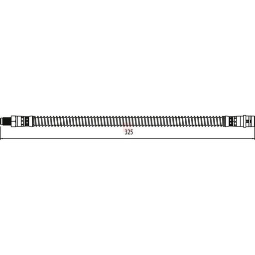 Apec Brake Hydraulic Hose Line Rear fits Mercedes-Benz C-Class 2007-2014