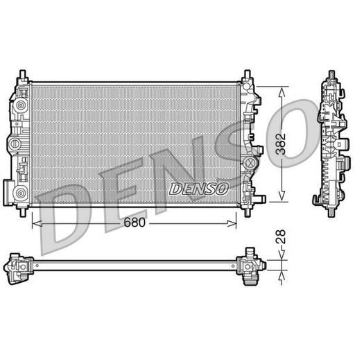 Denso Engine Radiator fits Chevrolet Cruze 2009-2015 1.4 1.6 1.8