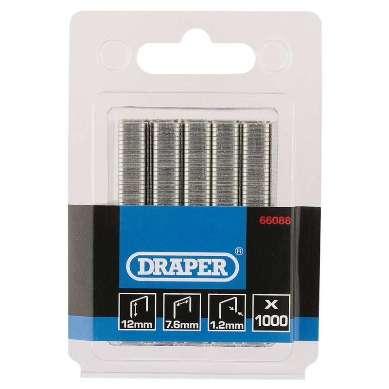 Draper Staples, 12mm (Pack of 1000) 66088 Draper - Dynamic Drive