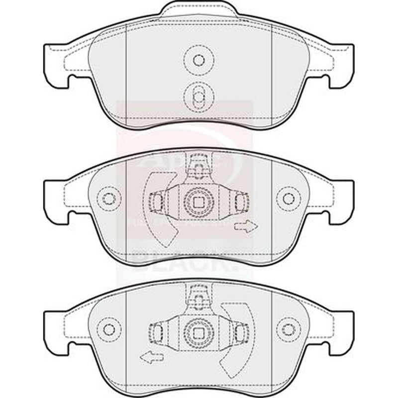 Apec Black Front Brake Pad Set fits Dacia Bigster 2024-2025 1.2