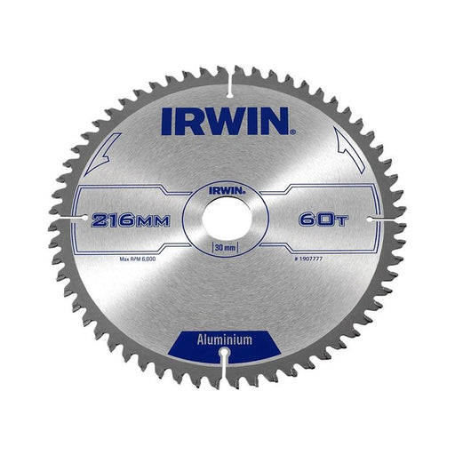 Irwin® Professional Aluminium Circular Saw Blade 216 x 30mm x 60T TCG IRWIN® - Dynamic Drive