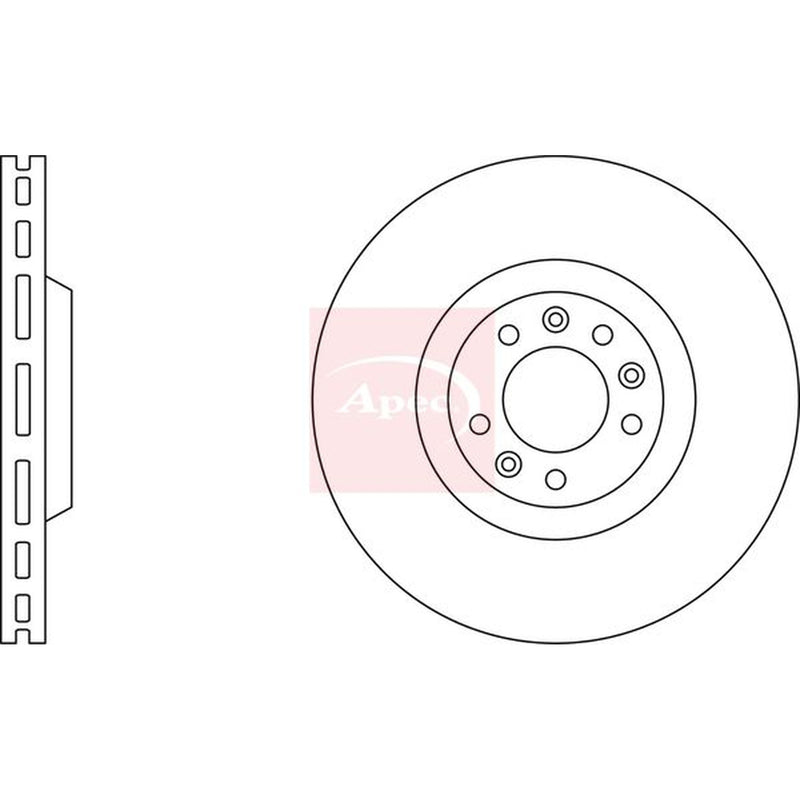 Apec Front Brake Vented Discs & Pads fits Peugeot 607 2000-2006 2.0 2.2