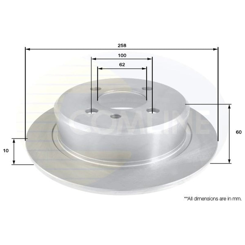 Comline 2 x Solid Brake Discs fits BMW 3 1978-1994 2.7