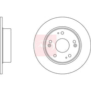 Apec Rear Brake Solid Discs & Pads fits Honda Accord VII 2003-2008 2.0 2.2 2.4