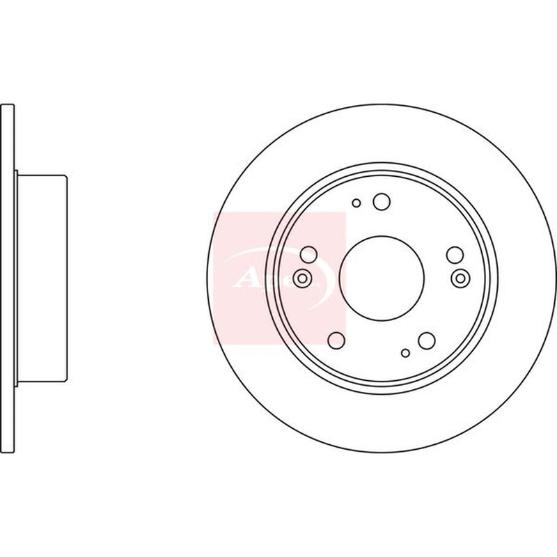 Apec Rear Brake Solid Discs & Pads fits Honda Accord VII 2003-2008 2.0 2.2 2.4