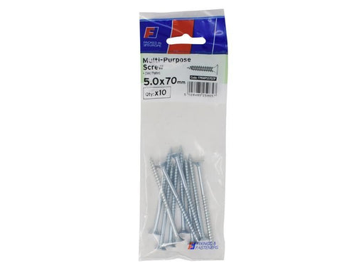 ForgeFix Multi-Purpose Pozi Screw CSK ST ZP 5.0 x 70mm ForgePack 10 ForgeFix - NN4 Online