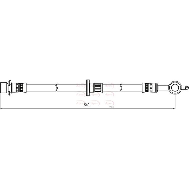 Apec Brake Hydraulic Hose Line Front Right fits Toyota Yaris Verso 1999-2005