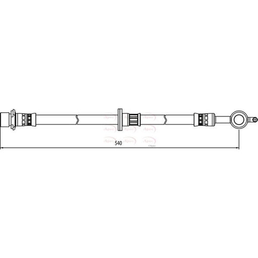 Apec Brake Hydraulic Hose Line Front Right fits Toyota Yaris Verso 1999-2005