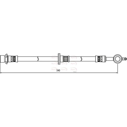 Apec Brake Hydraulic Hose Line Front Right HOS4082