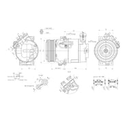 Hella Air Conditioning Compressor fits Opel Corsa C 2000-2009 1.0 1.2