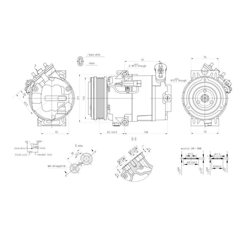 Hella Air Conditioning Compressor fits Opel Corsa C 2000-2009 1.0 1.2
