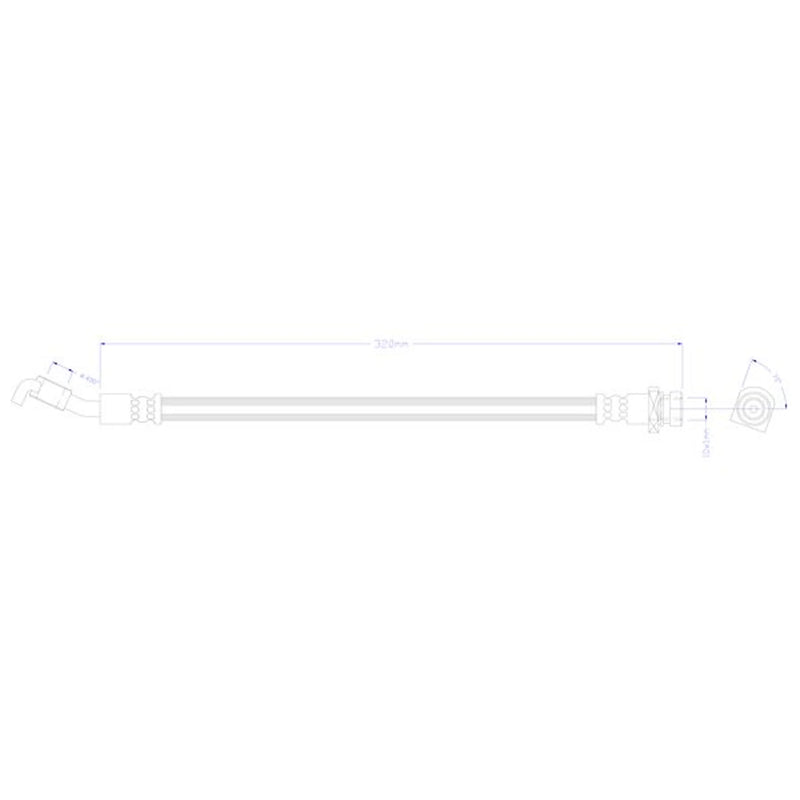 Juratek Brake Hydraulic Hose Line Rear Left fits Hyundai IX35 2009-2015
