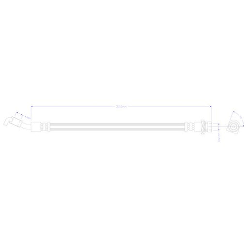 Juratek Brake Hydraulic Hose Line Rear Left fits Hyundai IX35 2009-2015