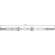 Apec Brake Hydraulic Hose Line Front fits VW Touareg 2003-2010 2.5