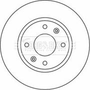 Borg & Beck Front Brake Vented Discs & Pads fits Kia Opirus 2006-2012 3.8