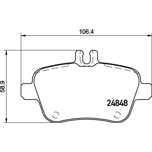 Brembo 4 x Rear Brake Pad Set fits Infiniti Q30 2015 on 2.0