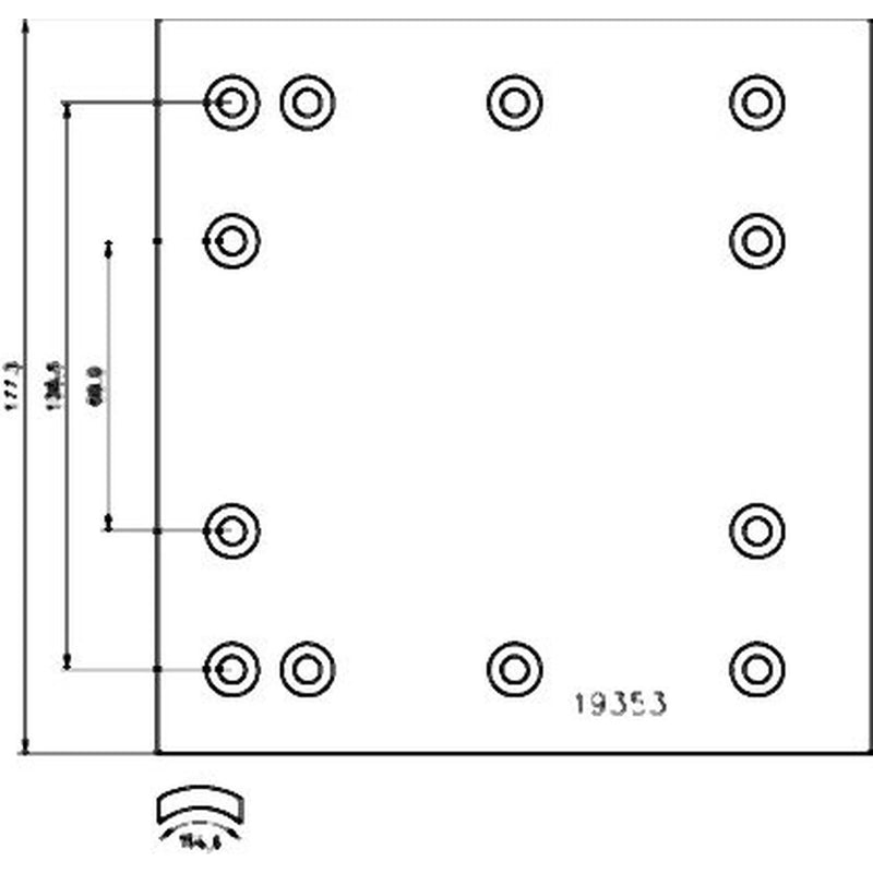 Textar Textar Cv Brake Lining Set 1935301 FMSI4515C 1935301