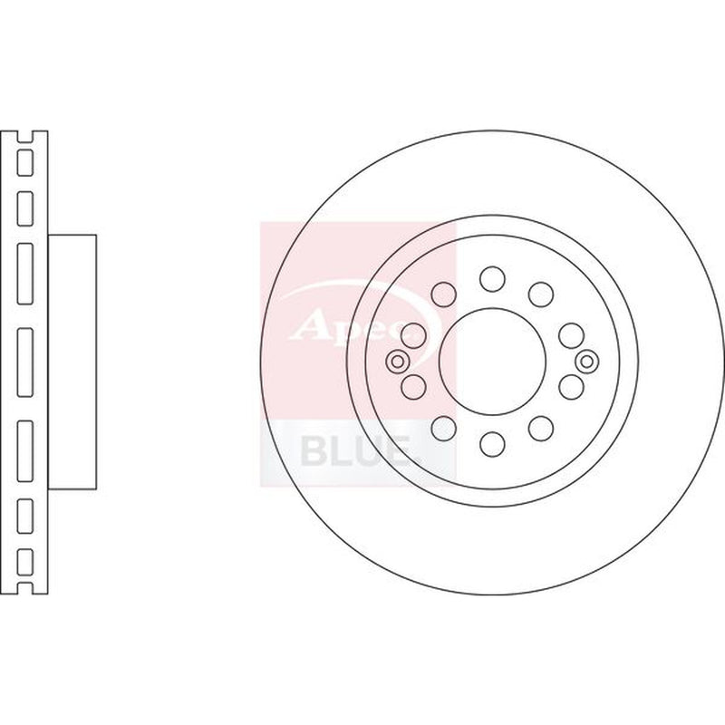 Apec Front Brake Vented Discs & Pads fits MG Zs SUV 2017 on 1.0 1.5